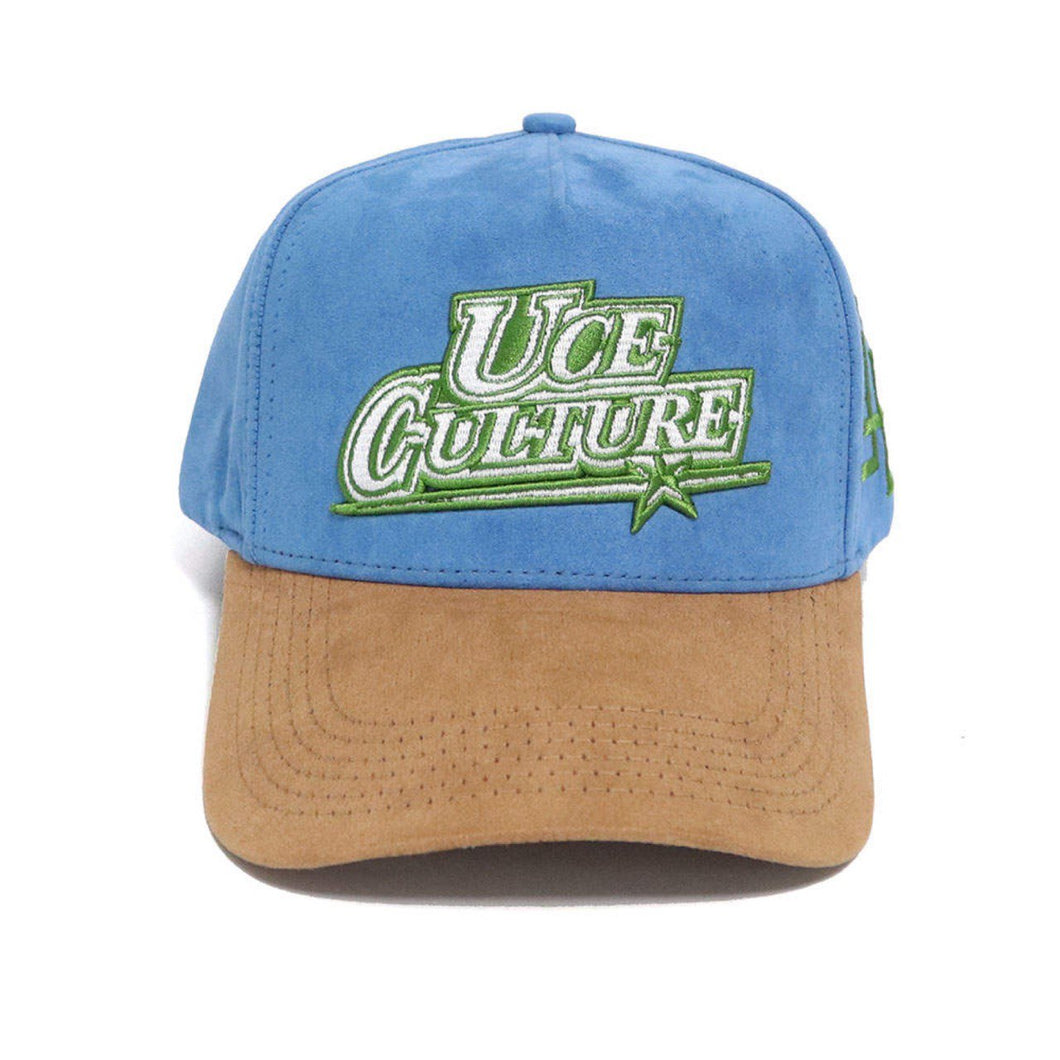 NEW SUEDE UCE CULTURE HAT-BLUE/CAMEL/GREEN
