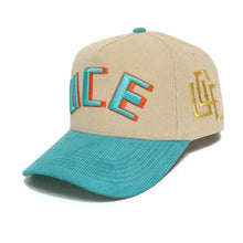 Load image into Gallery viewer, UCE CORDUROY CAP-TAN/TEAL/ORANGE
