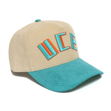 Load image into Gallery viewer, UCE CORDUROY CAP-TAN/TEAL/ORANGE
