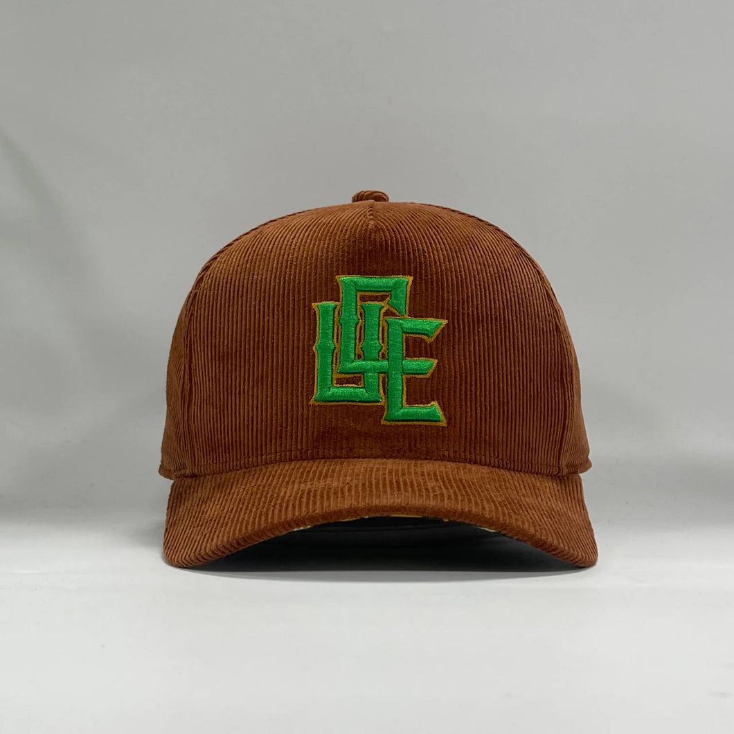 NEW UCE CORDUROY CAP-BROWN/GREEN