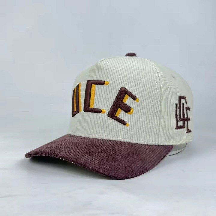 NEW UCE CORDUROY CAP-BROWN/TAN/YELLOW