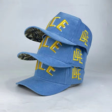 Load image into Gallery viewer, NEW UCE CORDUROY CAP-BABY BLUE/YELLOW

