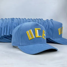 Load image into Gallery viewer, NEW UCE CORDUROY CAP-BABY BLUE/YELLOW
