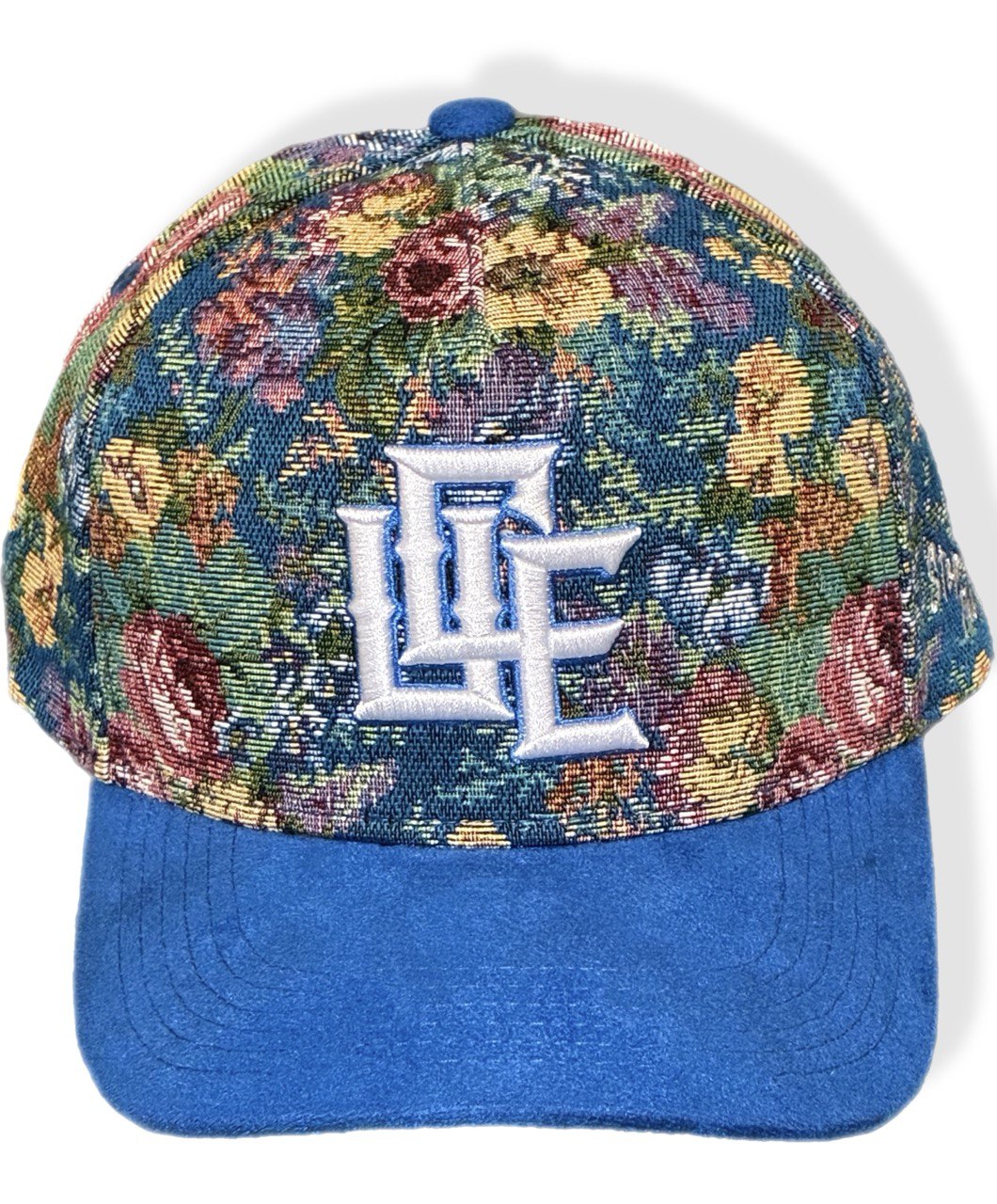 FLORAL CAP-ROYAL BLUE