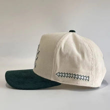 Load image into Gallery viewer, UCE CORDUROY CAP-BEIGE/DARK GREEN
