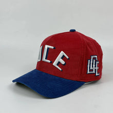 Load image into Gallery viewer, NEW UCE CORDUROY CAP-RED/BLUE
