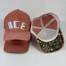 Load image into Gallery viewer, NEW UCE CORDUROY CAP-SALMON/WHITE/BABY BLUE
